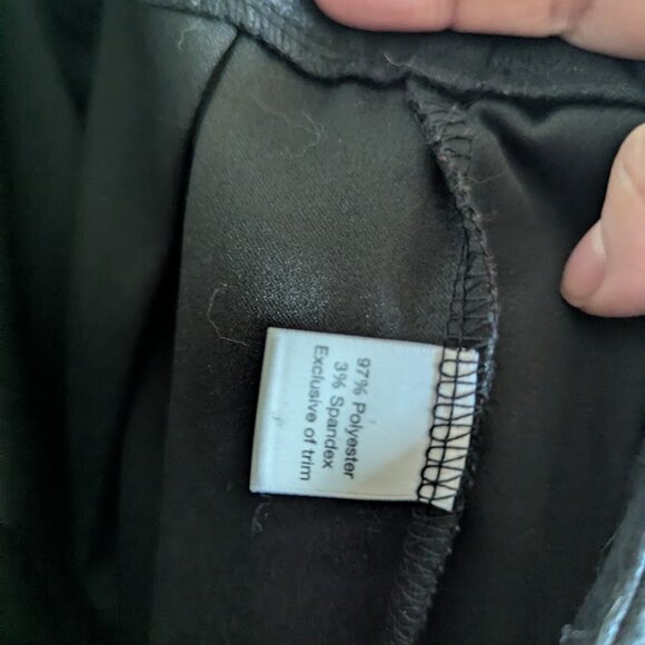 Saks Fifth Avenue Black pleated faux suede skirt M (RED Label) - Picture 4 of 4